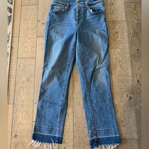 7 for all mankind Edie straight leg raw hem  Jeans